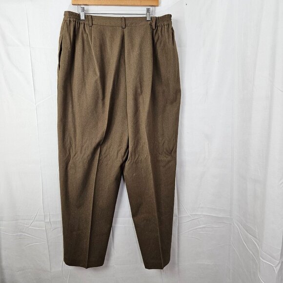 Vintage Spiegel For You Dress Pants Womens 20 36x28 Brown Tweed Office Bottoms - Picture 2 of 9